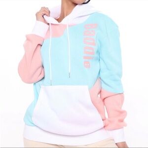 Fashion Nova Baddie Season Colorblock Hoodie
